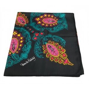 Sealed! Vtg! Diane Von Furstenberg Oversized Silk Scarf Multicolor Paisley Print